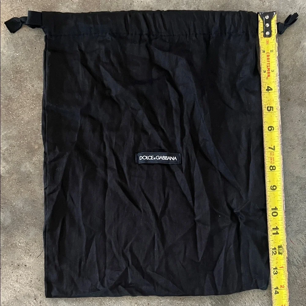 Authentic Dolce & Gabbana Black Drawstring Storage Pouch